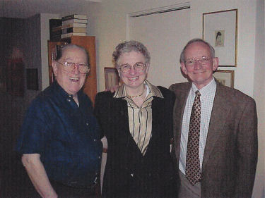 Photo of Ted Kooser with Carol Connor and the late Dr. Norman Geske