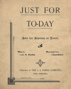 Just For Today: solo for soprano or tenor